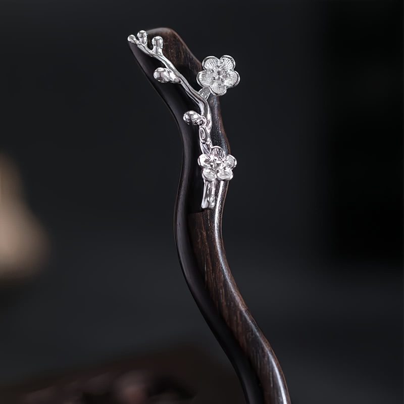 Horquilla de Flor de Ciruelo en Plata 925 925 Silver Plum Blossom Hairpin