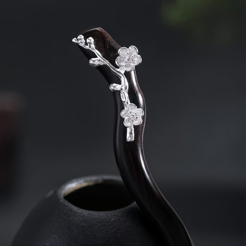 Horquilla de Flor de Ciruelo en Plata 925 Horquilla de Flor de Ciruelo en Plata 925