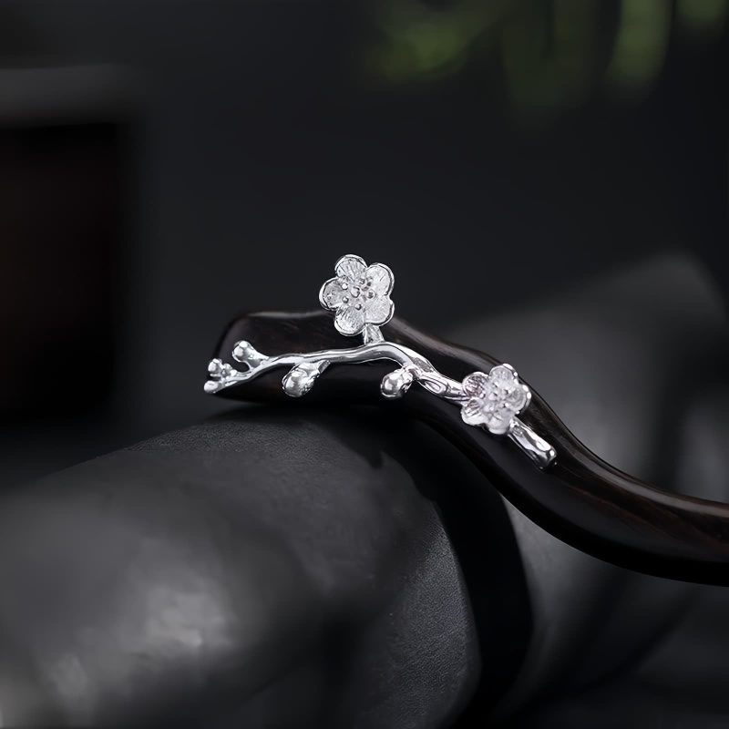 Horquilla de Flor de Ciruelo en Plata 925 925 Silver Plum Blossom Hairpin
