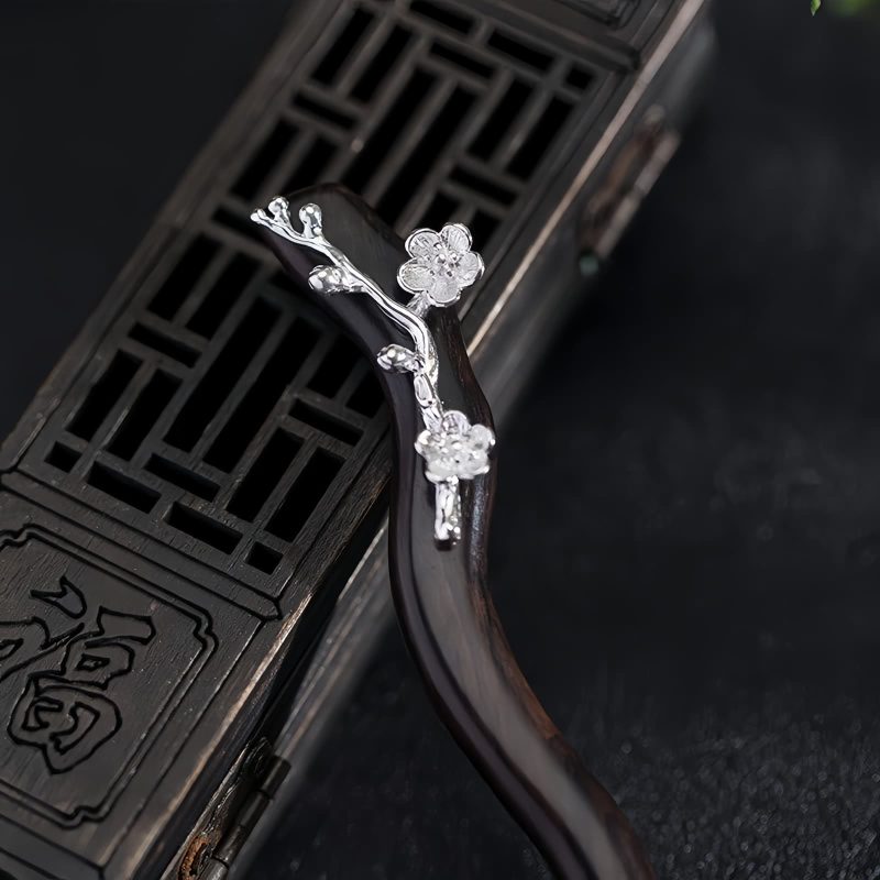 Horquilla de Flor de Ciruelo en Plata 925 925 Silver Plum Blossom Hairpin