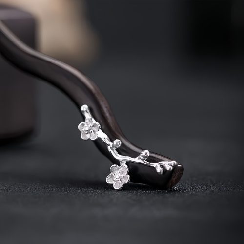 Horquilla de Flor de Ciruelo en Plata 925 Horquilla de Flor de Ciruelo en Plata 925