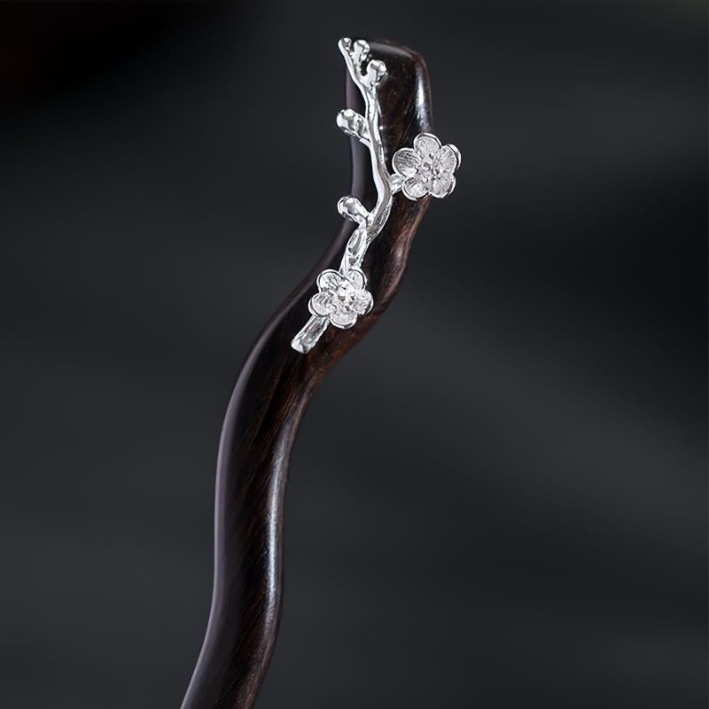 Horquilla de Flor de Ciruelo en Plata 925 925 Silver Plum Blossom Hairpin