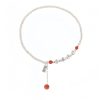 Tobillera de Plata 925 con Ágata Roja para la Paz 925 Silver Red Agate Peace Anklet