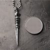 قلادة تعليقة من الفضة عيار 925 على شكل فاجرا دورجي لسنة التنين 925 Silver Year of the Dragon Dorje Vajra Necklace Pendant