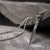 قلادة تعليقة من الفضة عيار 925 على شكل فاجرا دورجي لسنة التنين 925 Silver Year of the Dragon Dorje Vajra Necklace Pendant