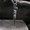 قلادة تعليقة من الفضة عيار 925 على شكل فاجرا دورجي لسنة التنين 925 Silver Year of the Dragon Dorje Vajra Necklace Pendant