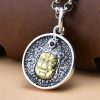 Collar con dije de plata 925 Zakiram, Diosa de la Riqueza Dorje Vajra 925 Silver Zakiram Goddess of Wealth Dorje Vajra Necklace Pendant