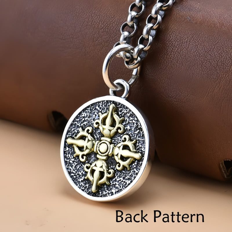 Collar con dije de plata 925 Zakiram, Diosa de la Riqueza Dorje Vajra 925 Silver Zakiram Goddess of Wealth Dorje Vajra Necklace Pendant
