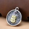 Collar con dije de plata 925 Zakiram, Diosa de la Riqueza Dorje Vajra 925 Silver Zakiram Goddess of Wealth Dorje Vajra Necklace Pendant