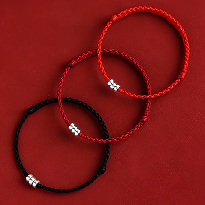 Pulsera Trenzada de Protección y Abundancia en Plata Esterlina 925 925 Sterling Silver Braided Wealth Protection Bracelet