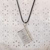 قلادة لوتس السلام من الفضة عيار 990 مع نقش سورة القلب 990 Silver Heart Sutra Lotus Peace Necklace