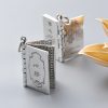 قلادة لوتس السلام من الفضة عيار 990 مع نقش سورة القلب 990 Silver Heart Sutra Lotus Peace Necklace