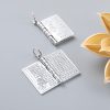 قلادة لوتس السلام من الفضة عيار 990 مع نقش سورة القلب 990 Silver Heart Sutra Lotus Peace Necklace