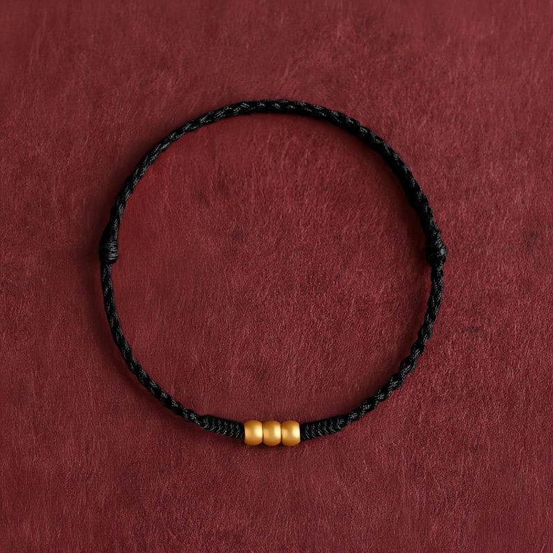سوار يد مصنوع يدويًا من ذهب عيار 999 للحماية 999 Gold Handmade Protection Bracelet