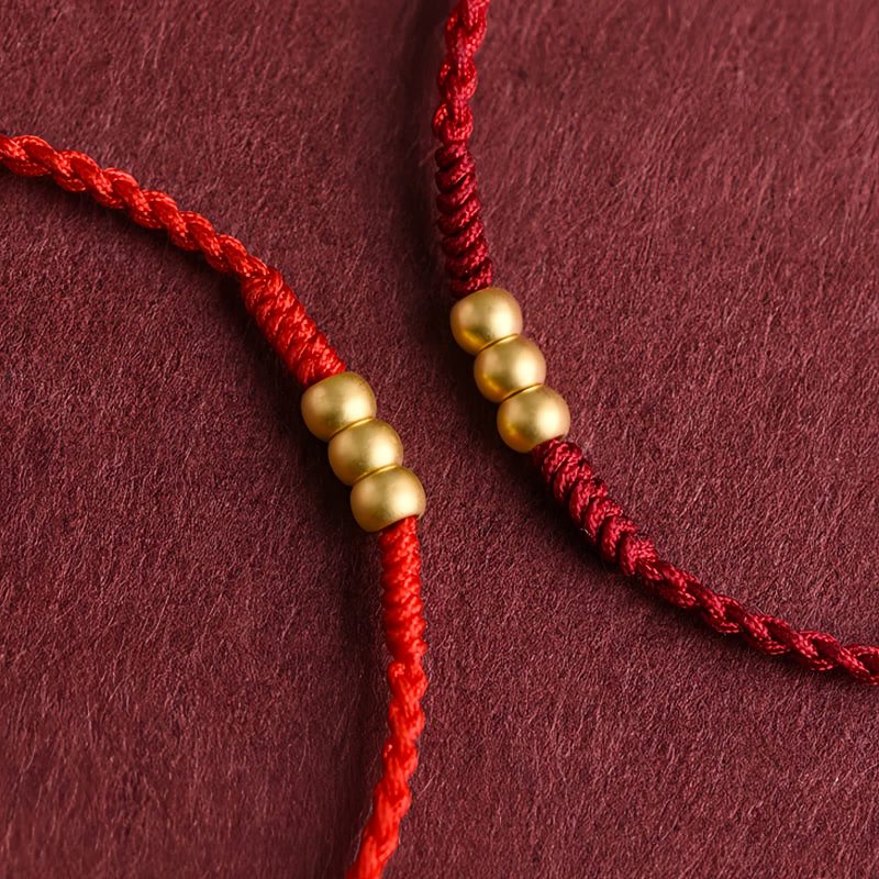 سوار يد مصنوع يدويًا من ذهب عيار 999 للحماية 999 Gold Handmade Protection Bracelet