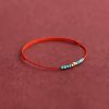 سوار يد من الذهب عيار 999 مع الفيروز للحماية 999 Gold Turquoise Protection Bracelet