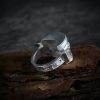 خاتم حماية قناع سانكسينغدوي من الفضة عيار 999 999 Silver Sanxingdui Mask Protection Ring