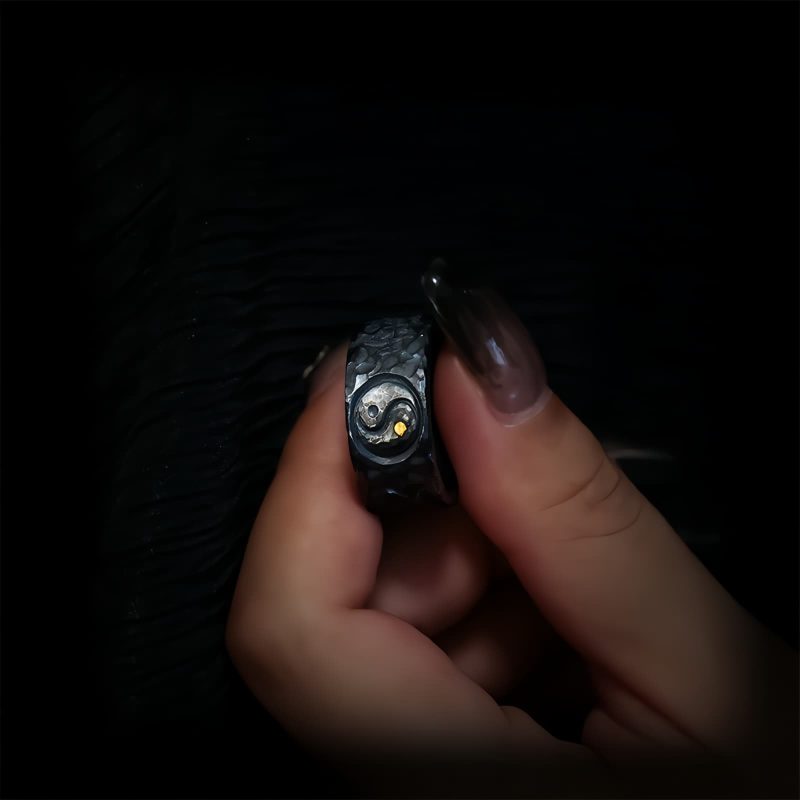 Anillo de Equilibrio Yin Yang en Plata 999 999 Silver Yin Yang Balance Ring