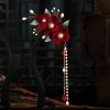 Pasador de Pelo con Flores Rojas Antiguas y Perlas Antiquity Red Flowers Pearl Hair Clip