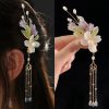 Pasador de Pelo con Flores Chinas, Perlas y Conejo Chinese Flower Pearl Rabbit Hair Clip