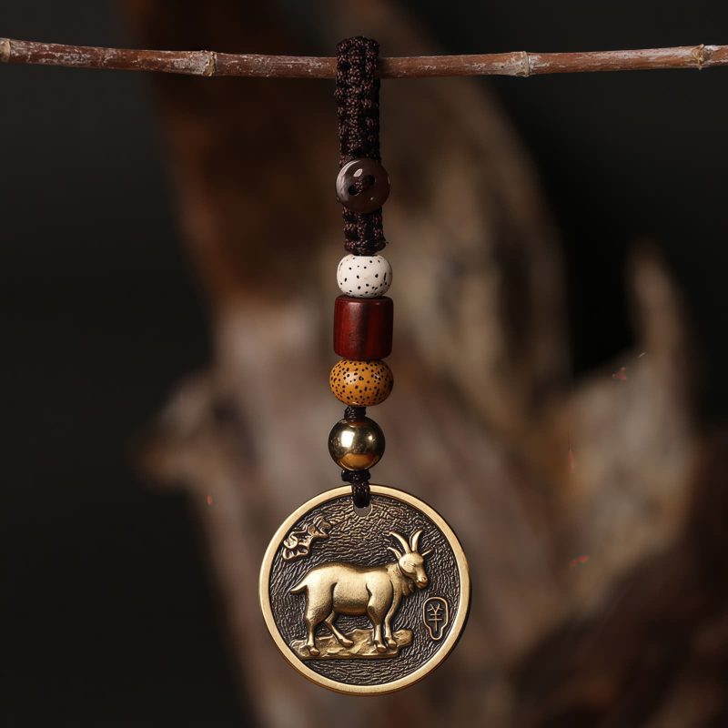 Llavero Decorativo con el Zodiaco Chino - Cobre Copper Keychain Decoration - Chinese Zodiac