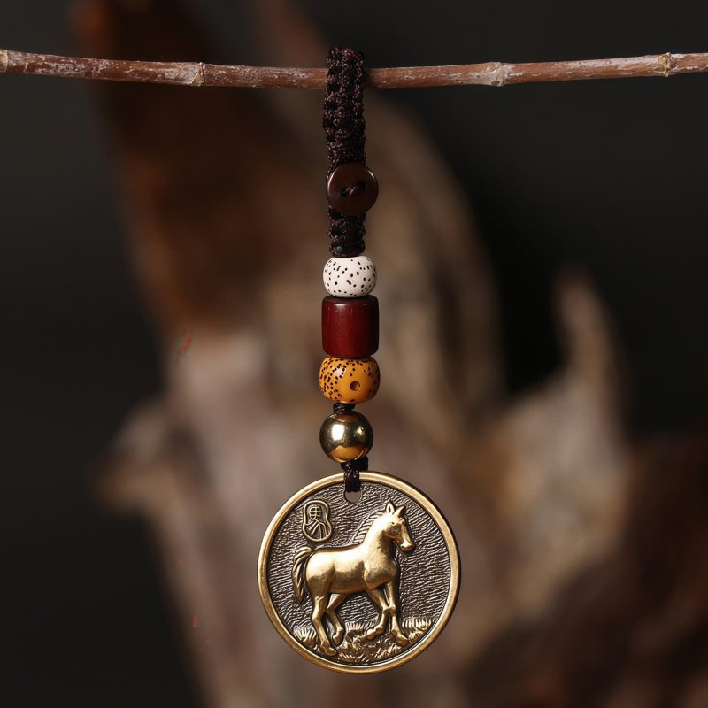 Llavero Decorativo con el Zodiaco Chino - Cobre Copper Keychain Decoration - Chinese Zodiac