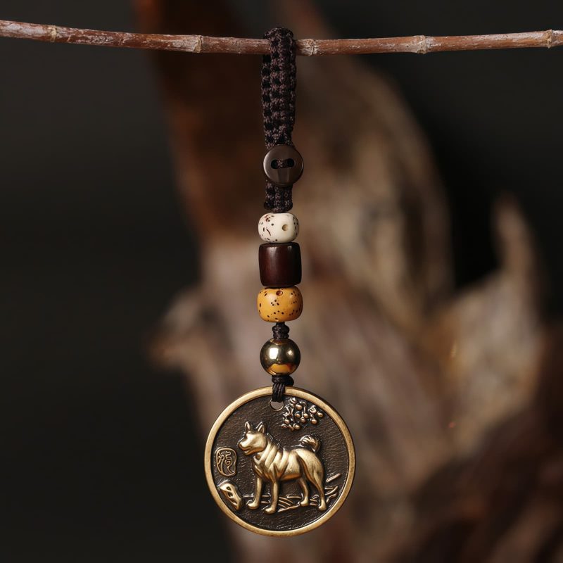 Llavero Decorativo con el Zodiaco Chino - Cobre Copper Keychain Decoration - Chinese Zodiac
