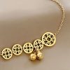 Tornozeleira Tradicional com Moedas de Cobre e Sino Traditional Copper Coins Bell Charm Anklet