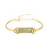 和田玉24K金メッキ幸運ブレスレット Hetian Jade 24K Gold Plated Luck Bracelet