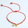 Tobillera con dije de Flor de Loto para la Suerte Lotus Pod Luck Rope Anklet