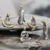 Set Patung Meditasi Buddha Mini Metal Metal Mini Buddha Meditation Statues Set