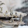 Set Patung Meditasi Buddha Mini Metal Metal Mini Buddha Meditation Statues Set