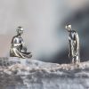Set Patung Meditasi Buddha Mini Metal Metal Mini Buddha Meditation Statues Set