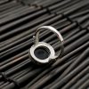 Cincin Perlindungan yang Dapat Disesuaikan dari Batu Onyx Hitam Alami Natural Black Onyx Adjustable Protection Ring