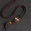 Collar con Diente de Lobo de Obsidiana Negra Natural: Amuleto de Valentía Natural Ice Obsidian Wolf Tooth Courage Pendant