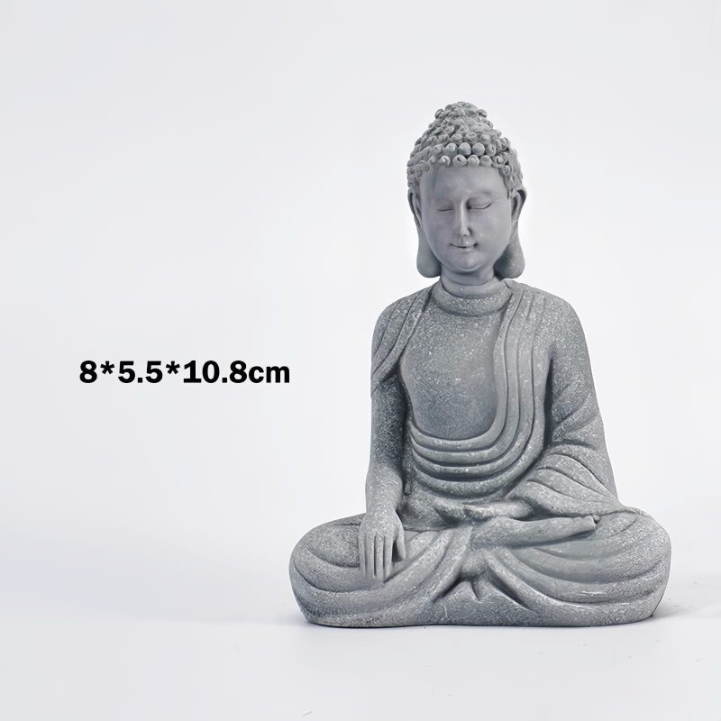 Decoración de Buda Sentado en Arenisca Natural Natural Sandstone Sitting Buddha Decoration