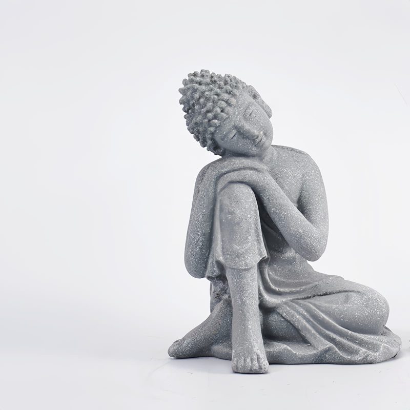 Decoración de Buda Sentado en Arenisca Natural Natural Sandstone Sitting Buddha Decoration
