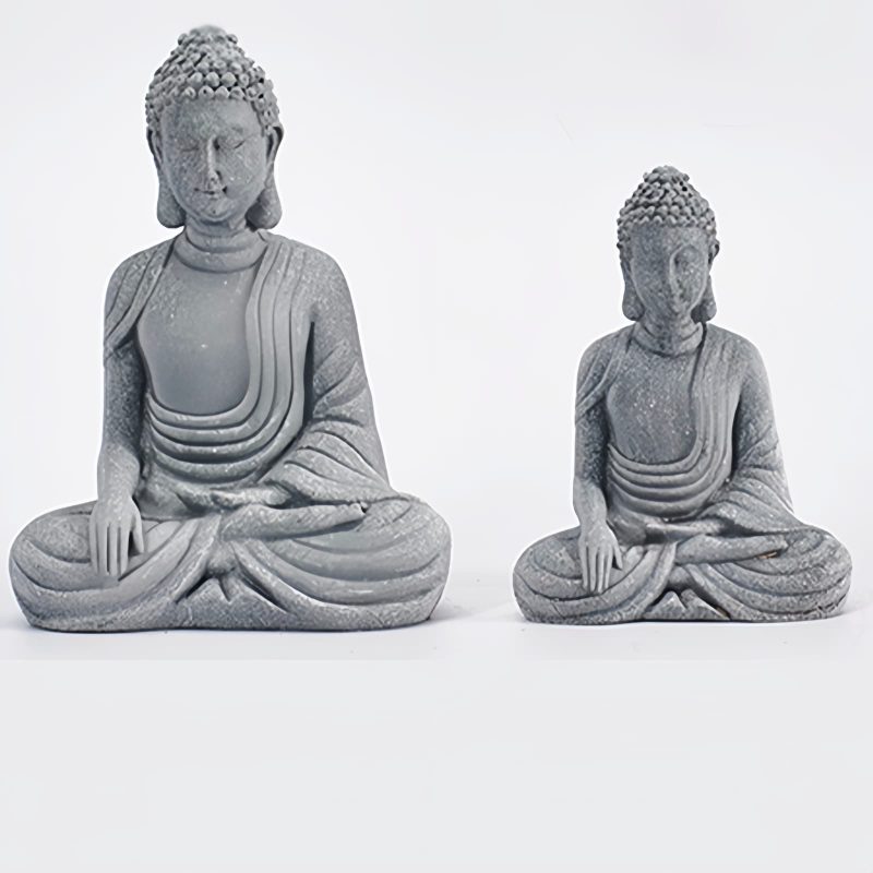 Decoración de Buda Sentado en Arenisca Natural Natural Sandstone Sitting Buddha Decoration