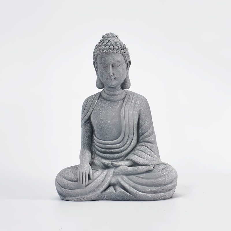 Decoración de Buda Sentado en Arenisca Natural Natural Sandstone Sitting Buddha Decoration