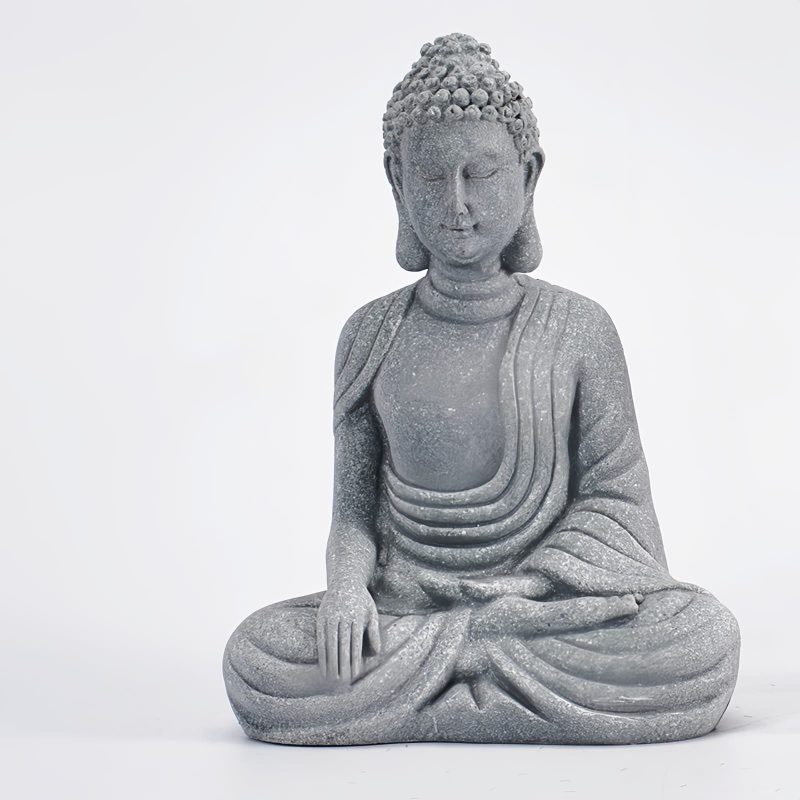 Decoración de Buda Sentado en Arenisca Natural Natural Sandstone Sitting Buddha Decoration