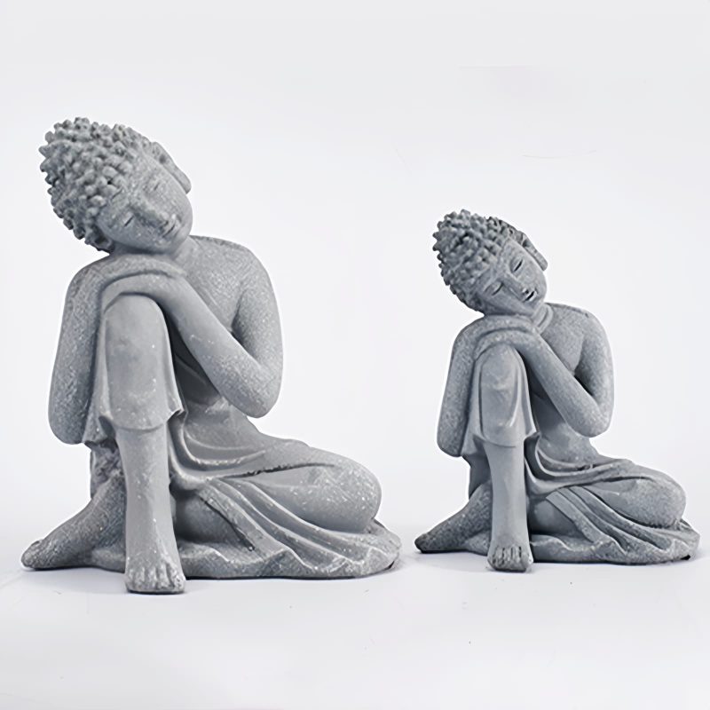 Decoración de Buda Sentado en Arenisca Natural Natural Sandstone Sitting Buddha Decoration