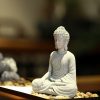 Decoración de Buda Sentado en Arenisca Natural Natural Sandstone Sitting Buddha Decoration