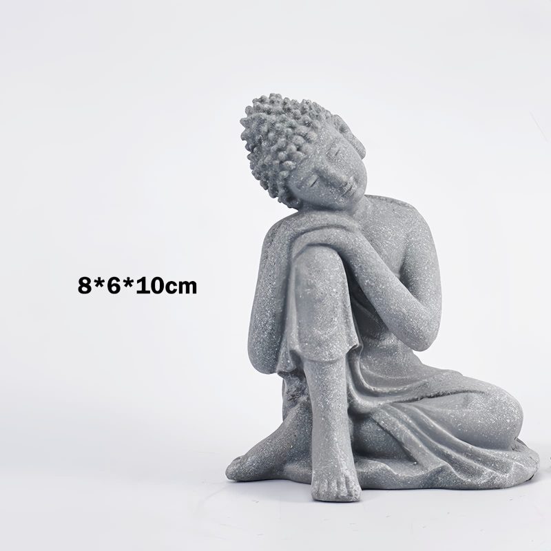 Decoración de Buda Sentado en Arenisca Natural Natural Sandstone Sitting Buddha Decoration