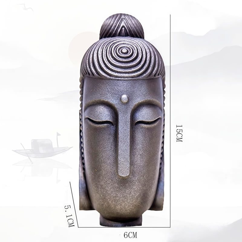 Estatua de Buda Meditando de Resina Fundida con Óxido Rust Cast Resin Meditating Buddha Statue