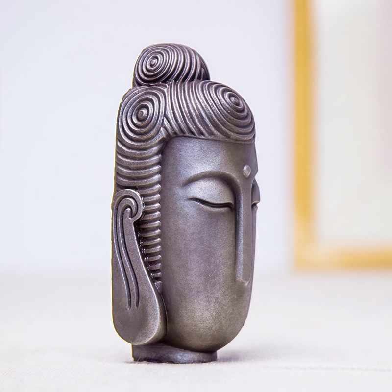 Estatua de Buda Meditando de Resina Fundida con Óxido Rust Cast Resin Meditating Buddha Statue