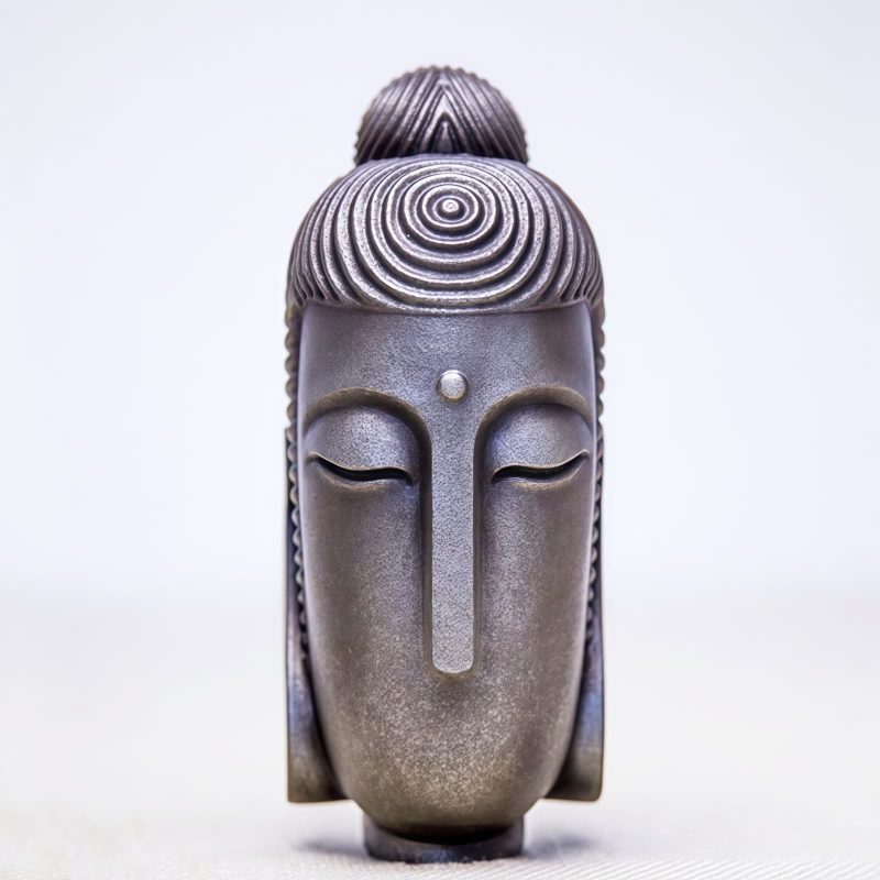 Estatua de Buda Meditando de Resina Fundida con Óxido Rust Cast Resin Meditating Buddha Statue