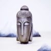 Estatua de Buda Meditando de Resina Fundida con Óxido Rust Cast Resin Meditating Buddha Statue