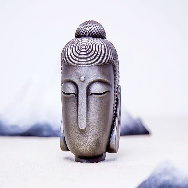Estatua de Buda Meditando de Resina Fundida con Óxido Rust Cast Resin Meditating Buddha Statue