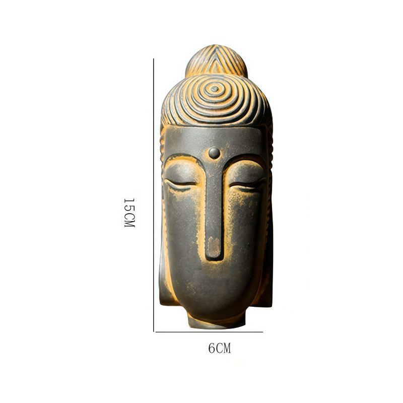 Estatua de Buda Meditando de Resina Fundida con Óxido Rust Cast Resin Meditating Buddha Statue