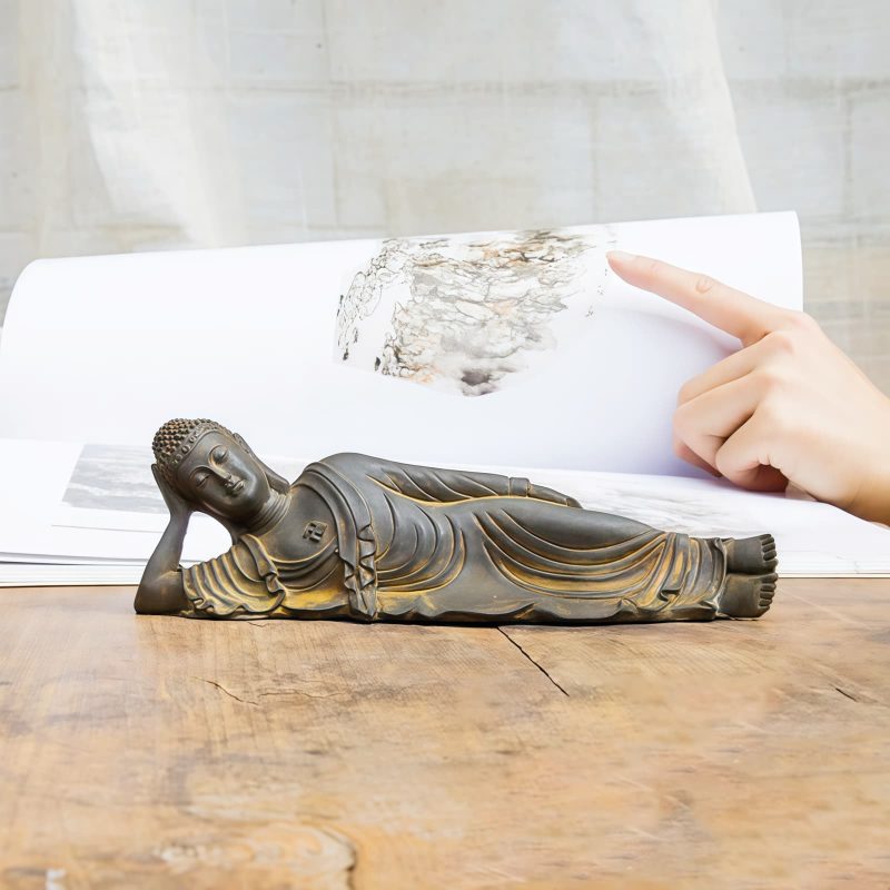 Estatua de Buda Shakyamuni de Hierro Rústico Rustic Iron Shakyamuni Buddha Statue